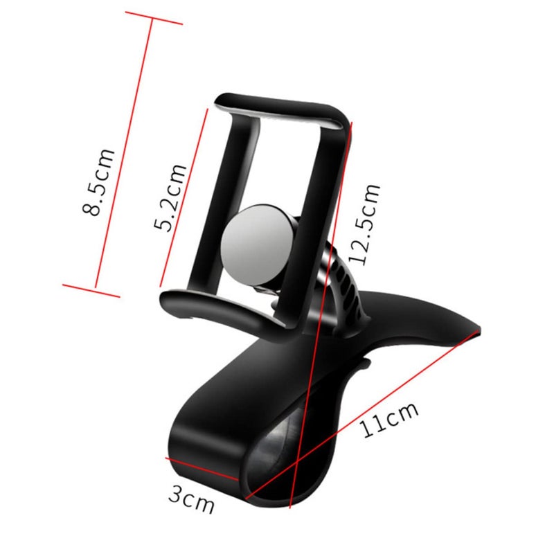 Adjustable Car Dashboard Phone Holder Sturdy Black Design Easy Installation For Drivers - Image 3