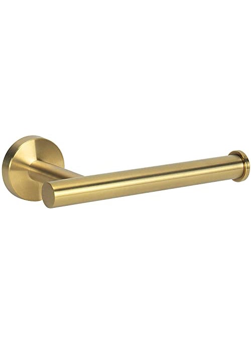 NearMoon NearMoon Bathroom Toilet Paper Holder Premium SUS304 Stainless Steel Rustproof Wall Mounted Toilet Roll Holder for Bathroom Kitchen Washroom 1 Pack Brushed Gold 