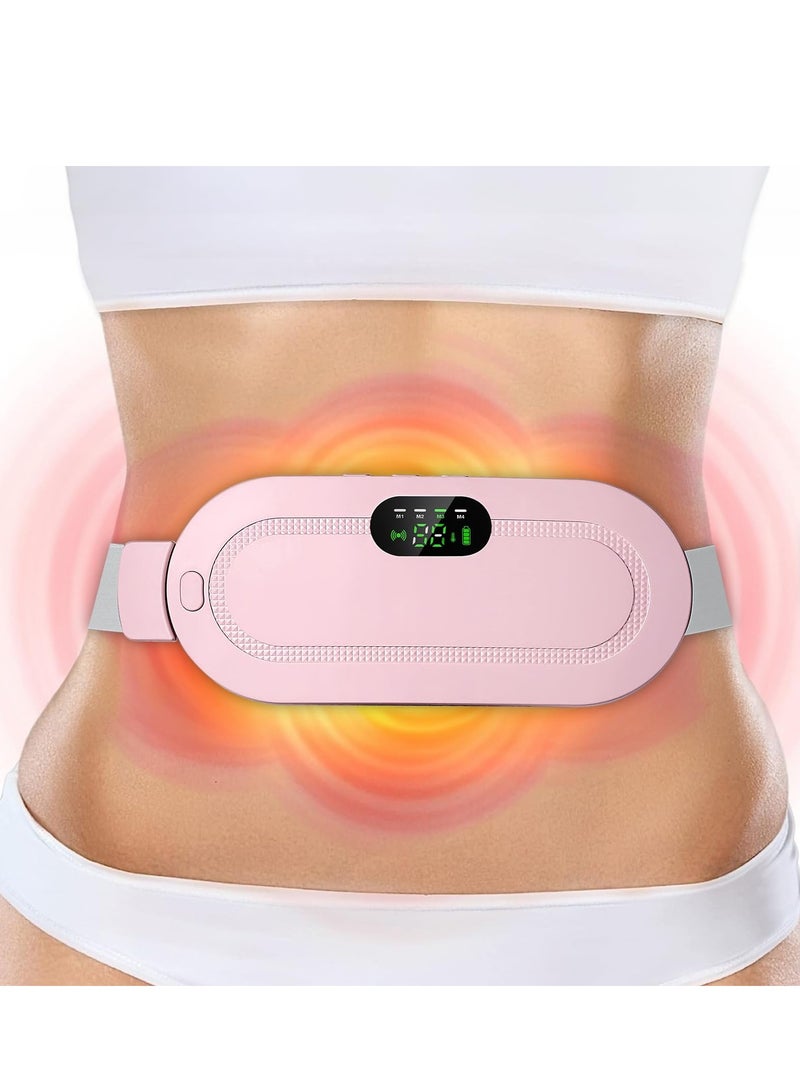 Menstrual Heating Pad, Period Pain Relief, Rechargeable, Fast Heating Massage Pad with 3 Heat Levels and 4 Vibration Modes, for Back or Abdominal Pain Relief, Gifts for Women and Girls - Image 1
