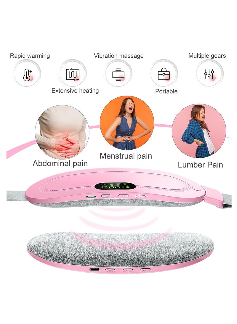 Menstrual Heating Pad, Period Pain Relief, Rechargeable, Fast Heating Massage Pad with 3 Heat Levels and 4 Vibration Modes, for Back or Abdominal Pain Relief, Gifts for Women and Girls - Image 2