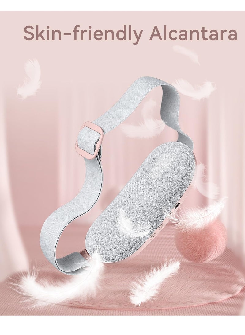 Menstrual Heating Pad, Period Pain Relief, Rechargeable, Fast Heating Massage Pad with 3 Heat Levels and 4 Vibration Modes, for Back or Abdominal Pain Relief, Gifts for Women and Girls - Image 3