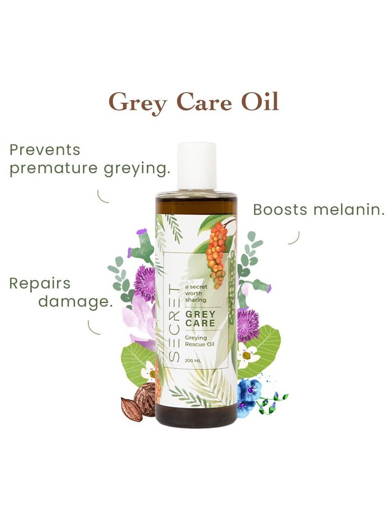 سيكريت زيت الشعر السري مصنوع من 27 مكونًا عشبيًا أصليًا لإنتاج الميلانين يساعد على إبراز اللون الطبيعي لشعرك 200 مل - Image 2