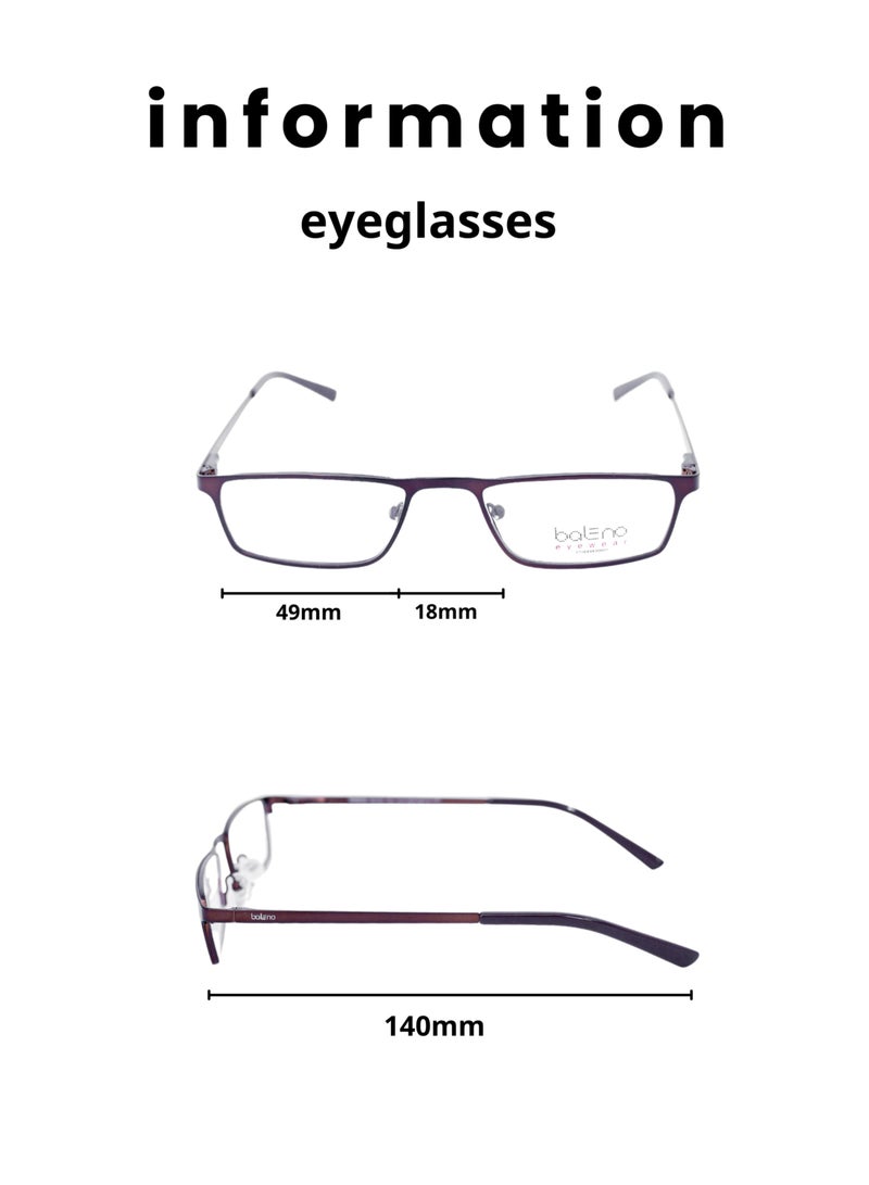 Baleno WAYFARER Frame Eyeglasses with High-Quality Anti-Reflective Lenses - Stylish & Durable Prescription Glasses - Image 2