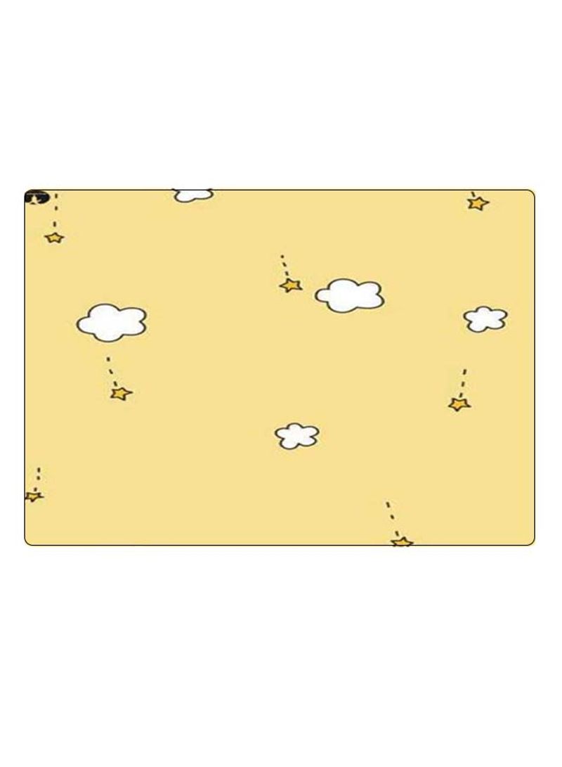 RKN Printed Anti-Slip Gaming Mouse Pad Yellow/White