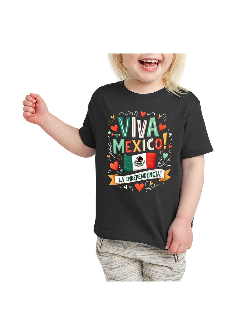 PRINTSHOP4ME Mexican Kids Girls T-Shirt-100% Cotton-Comfortable & Stylish Design For Kids-Half Sleeve Tshirt For Girls-Gift For Girls|Round Neck Tshirt For Girls  - Image 1
