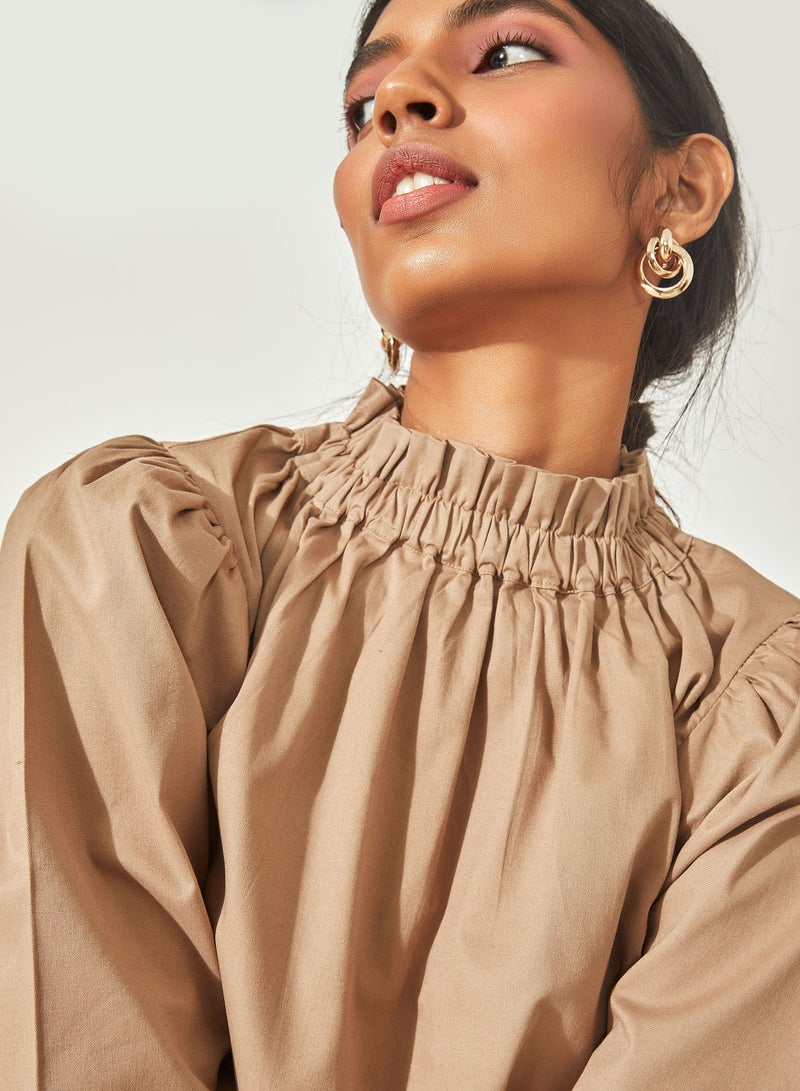 The Label Life Ruffle High Neck Top - Image 2