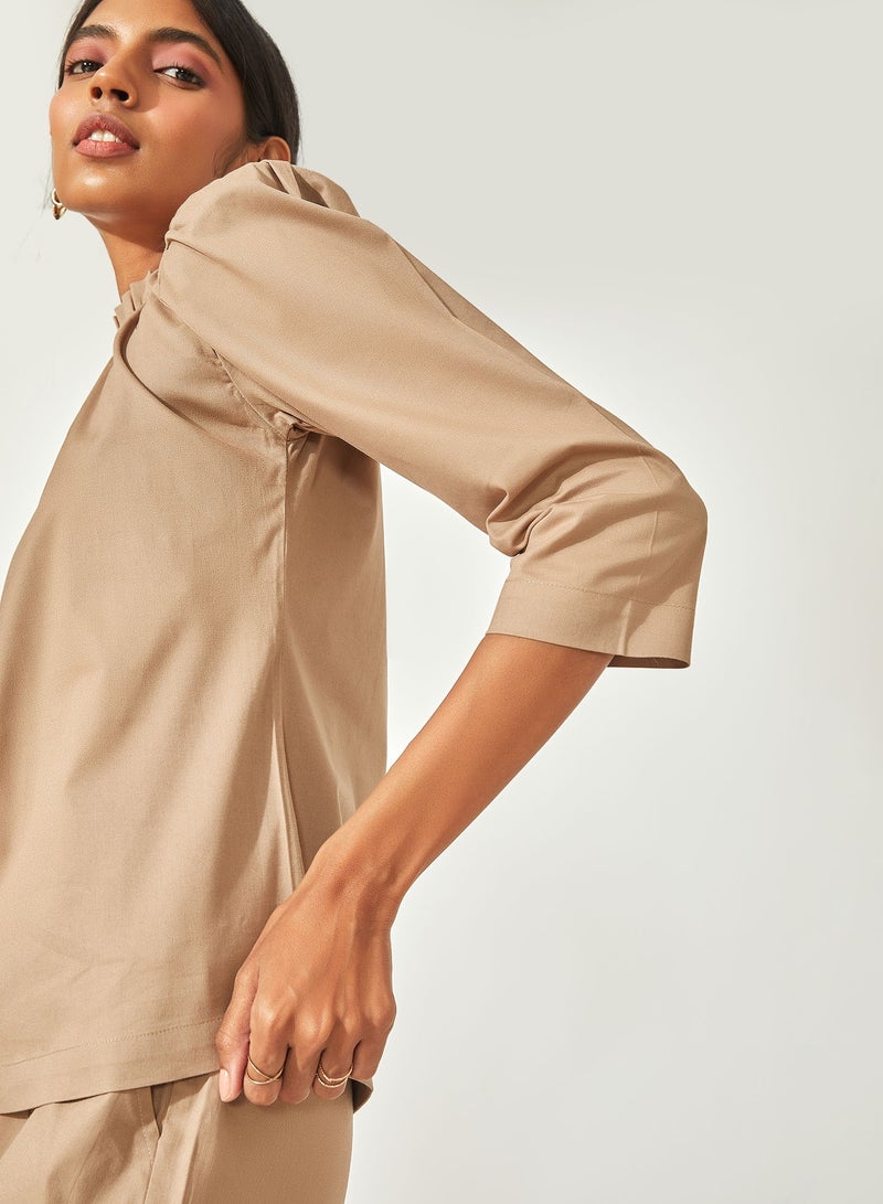 The Label Life Ruffle High Neck Top - Image 3