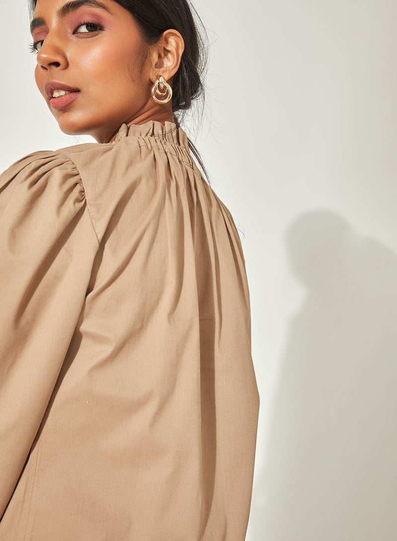 The Label Life Ruffle High Neck Top - Image 4