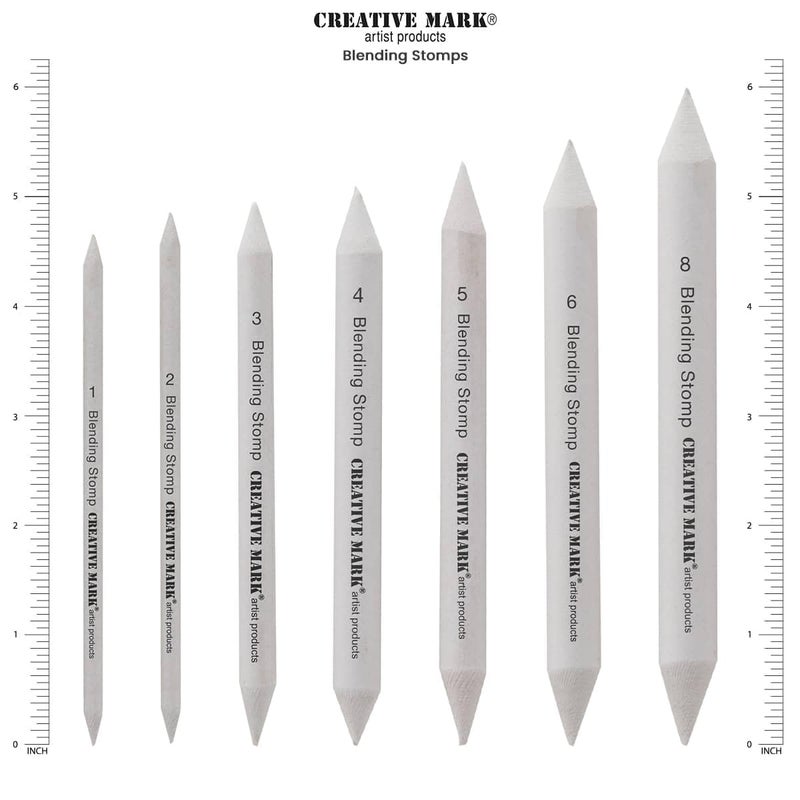 Creative Mark Blending Stumps - Solid Double-Ended Blending Stumps for Blending Charcoal, Pencils, Pastels, and More! - [Size # 4-12 Count] - Image 2