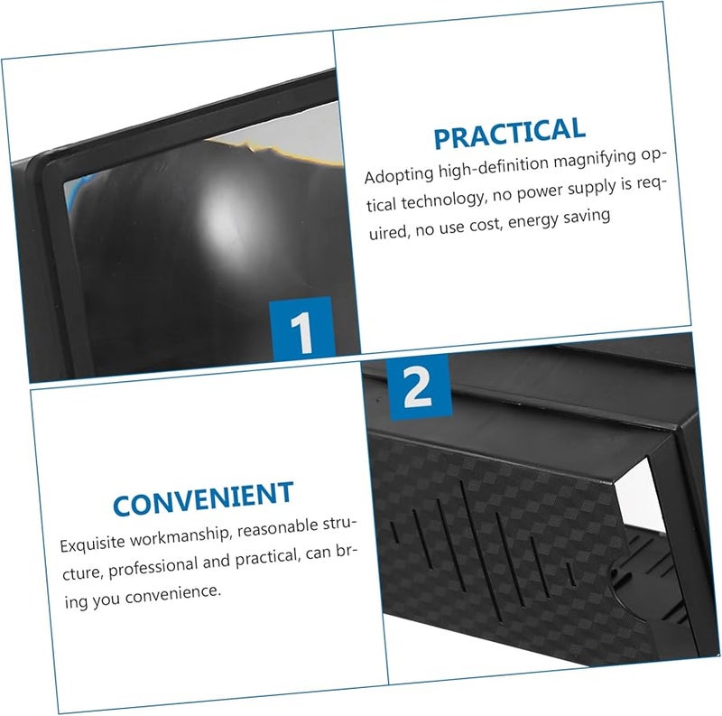 قطعتان مكبر شاشة هاتف محمول محمول مع تقنية بصرية عالية الدقة للأفلام والألعاب - Image 3