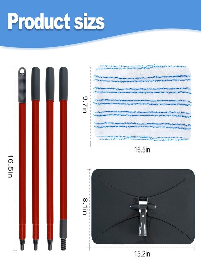 Deisunpet Microfiber Flat Mops for Ocedar Hardwood Floor 'n More Microfiber Mop,Wet & Dry Flat Mops with 3 Reusable Pad 1 Durable Handle,Dust Mopp for O-Cedar Hardwood Floor 'N More Mop - Image 2