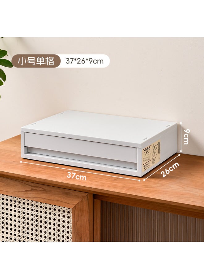 Quner Style Desktop Storage Box Cosmetic File Storage Household Sundries Storage Container Multi-layer Compartment Dustproof Drawer - Image 1