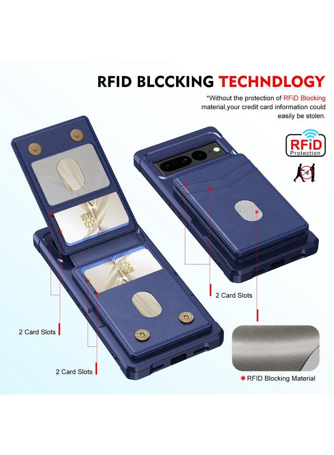 Green Tiger Case For Google Pixel 7 2-in-1 RFID Wallet Magnetic MagSafe Leather Phone Case - Image 3