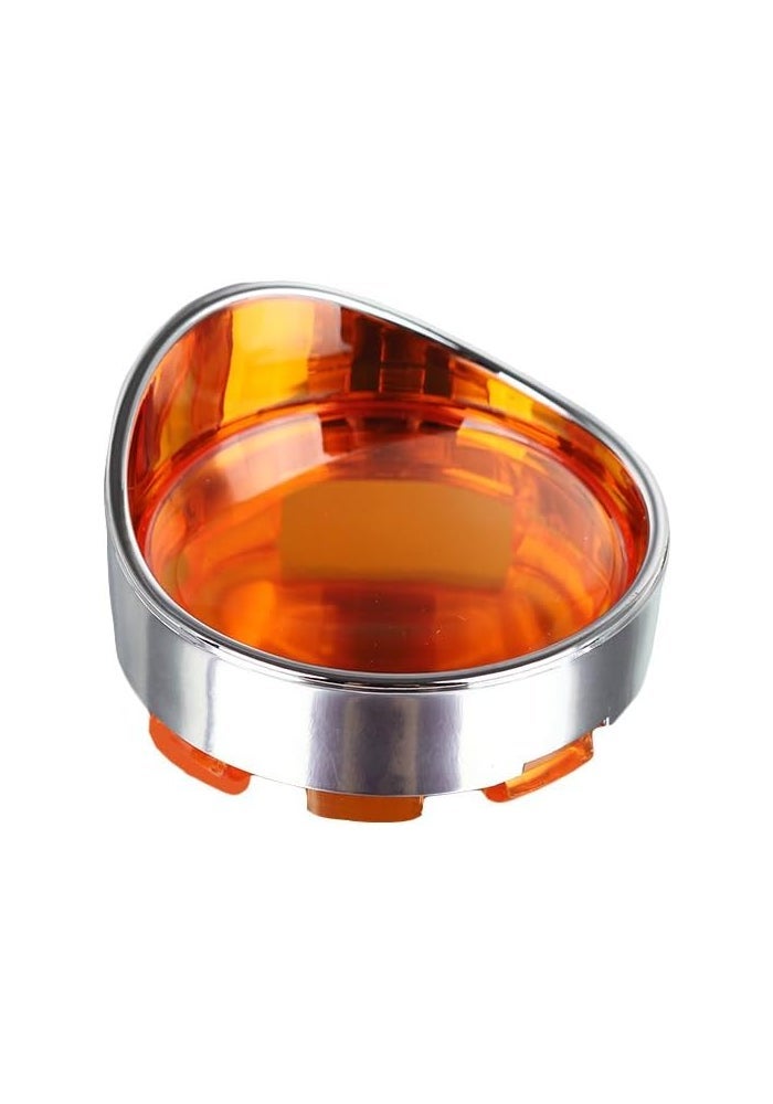 NTHREEAUTO Turn Signal Visors Lights Lens Covers for Harley Dyna Fatboy Softail Road Glide (Amber, Qty: 2) - Image 2