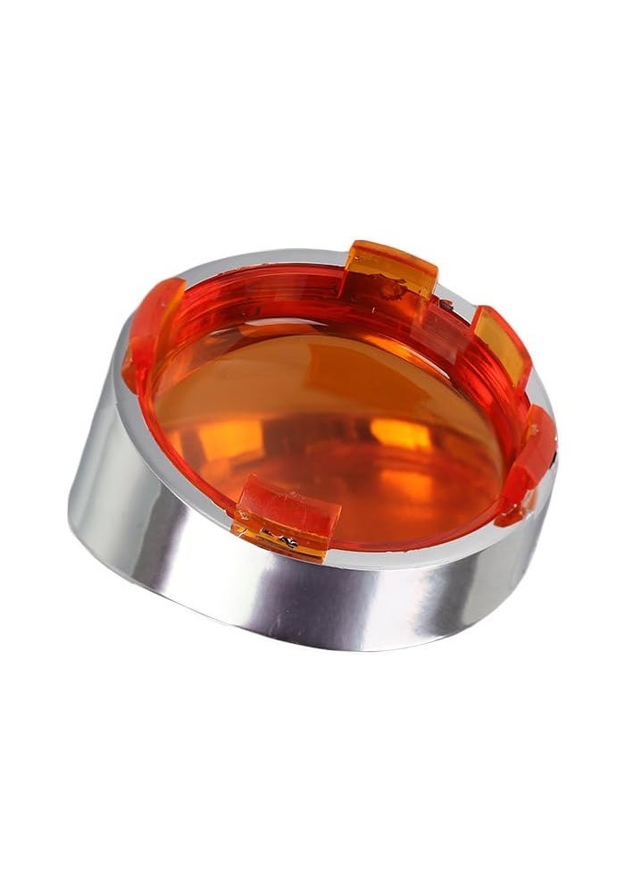 NTHREEAUTO Turn Signal Visors Lights Lens Covers for Harley Dyna Fatboy Softail Road Glide (Amber, Qty: 2) - Image 3