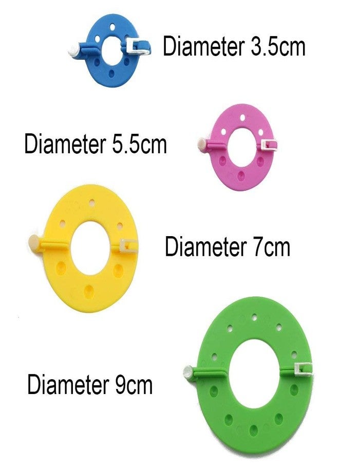 KCR 1 Set 4 Sizes Pom-pom Maker Set for Fluff Ball Waver for Art & Craft - Image 5