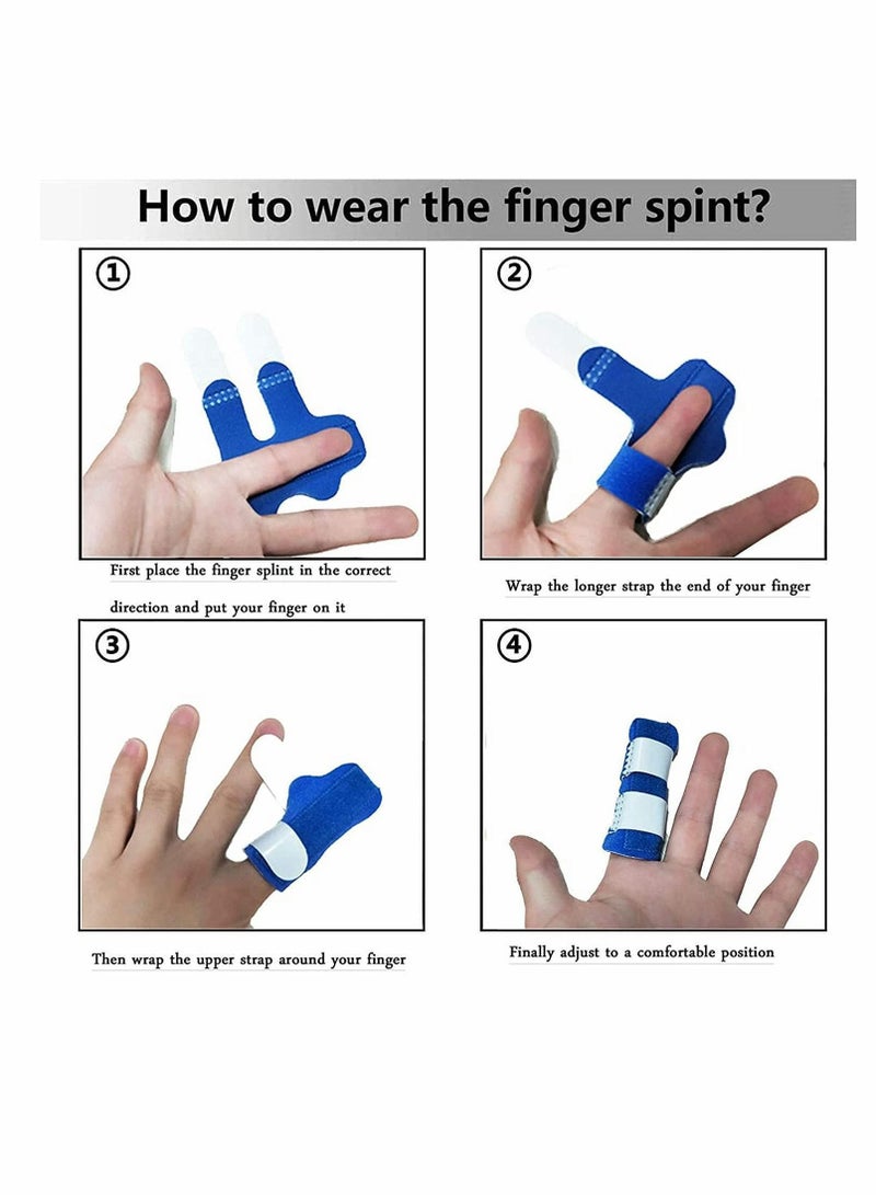 NIBEMINENT Finger Splints, 3 Pcs Straightener Support Stabilizer Brace for Broken, Strained, Sprained, Swollen Fingers, Arthritis, or Tendinitis, Pain Relief from Stenosing Tenosynovitis - Image 5