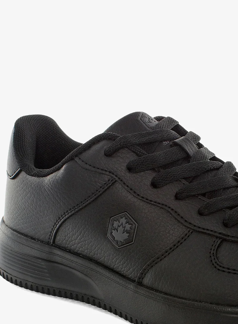 Lumberjack black Lumberjack Women's Black Casual Sneakers – Lightweight Lace-Up Everyday Fashion Shoes for Women | Best Price UAE