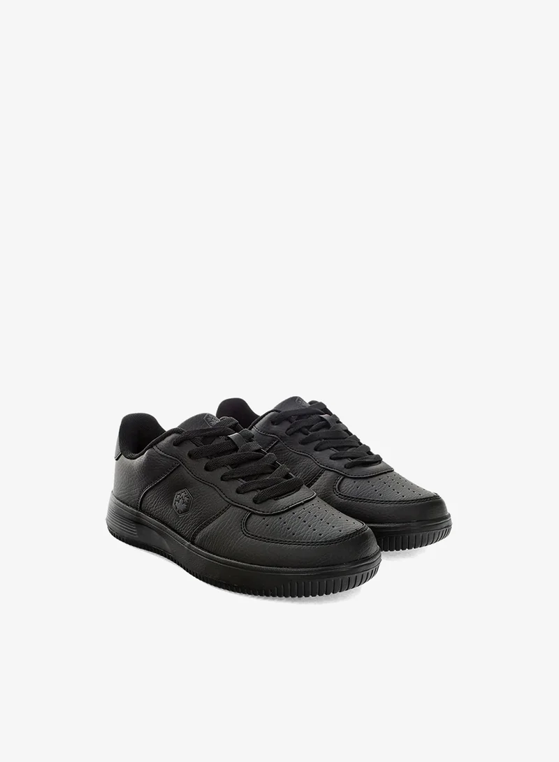 Lumberjack black Lumberjack Women's Black Casual Sneakers – Lightweight Lace-Up Everyday Fashion Shoes for Women | Best Price UAE