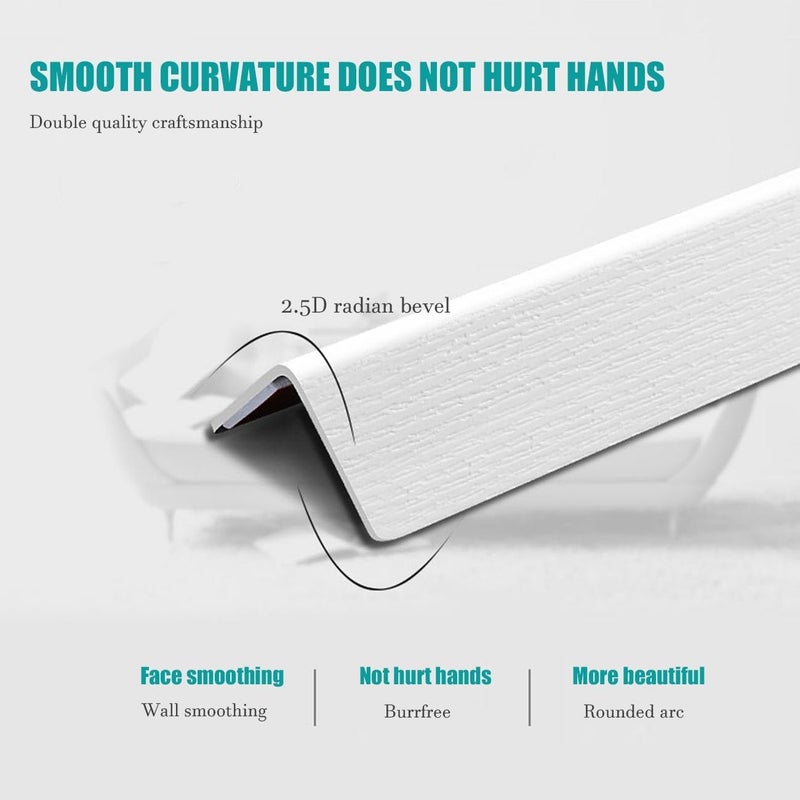 Wall Corner Protector,Corner Guards, Corner Guards for Walls, Self Adhesive Corner Wall Protector from Furniture, Corner Shield Protecting/Repairing Wall Corner(Size:300 * 3.6cm/118 * 1.4in) - Image 3