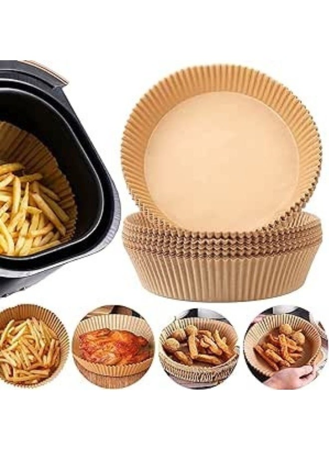 Generic Air Fryer Disposable Paper Liner, 100PCS Non-stick Air Fryer Paper Liners, Oil-proof Parchment Paper liners Disposable Air Fryer Liner, Food Pad Paper for Baking Microwave Roasting 20cm  - Image 2