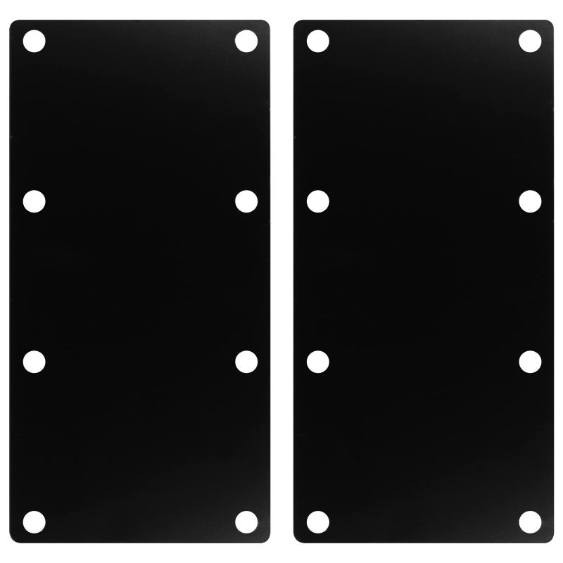 eoere 2 PCS 12" x 5" Heavy Duty Black Flat Straight Mending Bracket Plate, Repair Tie Corner Brace Fixing for Furniture, Timber Connector, Thickness 5/32"(8 Gauge Steel) - Image 4