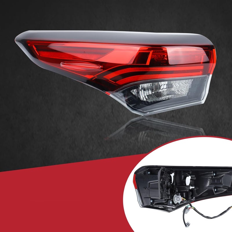 Duolctrams Halogen Outer Brake Tail Light Rear Lamp Assembly Left Driver Side for 2020-2022 Toyota Highlander - Image 4