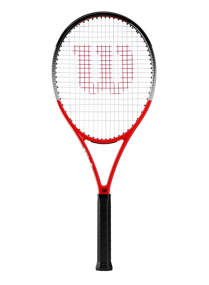 Wilson Pro Staff Precision Rxt 105 Tennis Racket, 16x19, Adults, Beginners/ Intermediate - Black/ Red/ White - Image 1