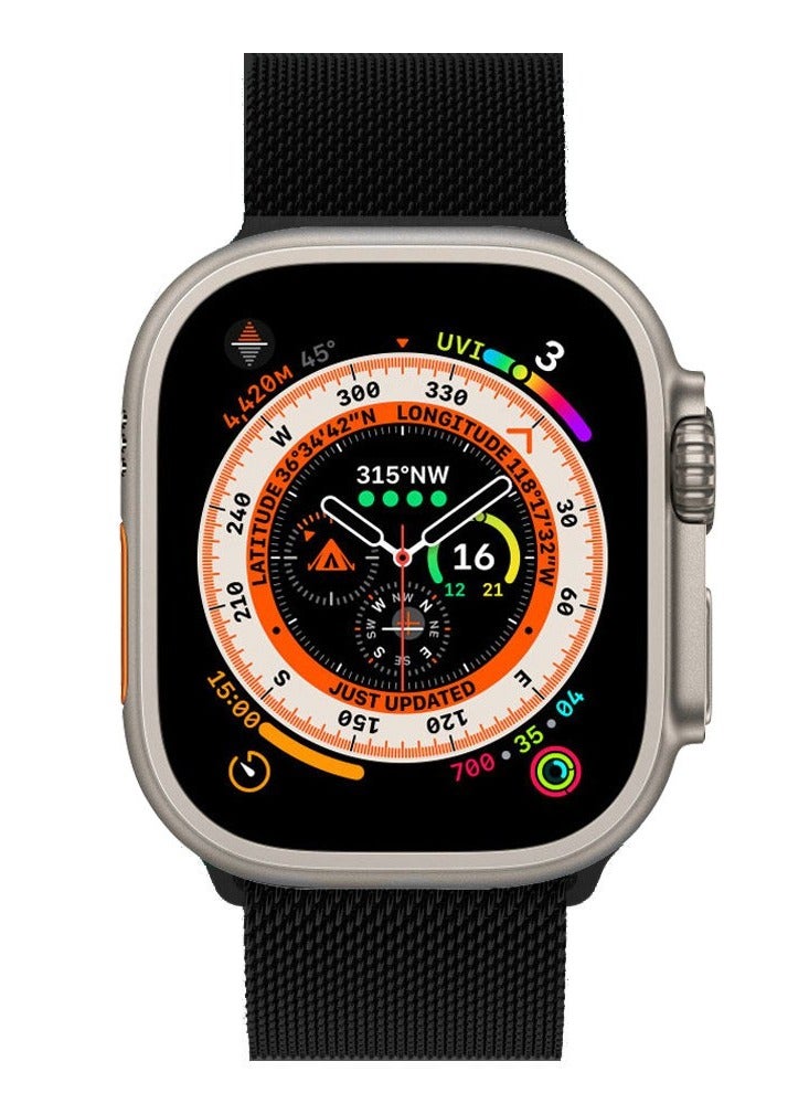 Band  for Apple Watch 49mm 45mm 44mm 42mm Stainless Steel Metal Strap Milanese Loop Alloy Replacement iWatch Series 8/ultra/ultra2/7/SE/6/5/4/3/2/1  - Image 2