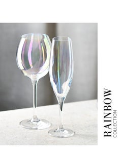 Krosno Krosno Rainbow Champagne Flutes, Set of 6, 5.6 oz, Iridescent Collection, Ideal for Celebrations and Special Occasions, Lead-Free Glass, Handwash Only, Made in Europe  - Image 5