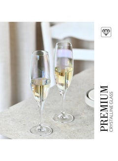 Krosno Krosno Rainbow Champagne Flutes, Set of 6, 5.6 oz, Iridescent Collection, Ideal for Celebrations and Special Occasions, Lead-Free Glass, Handwash Only, Made in Europe  - Image 4