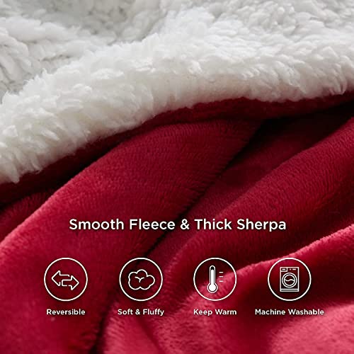 VAS COLLECTIONS All-Seasons Super Soft Flannel Solid/Plain Blanket/Ac Dohars/Duvet/Quilt for Summer, Red & Maroon, Size 225X230 Cm (Double), 200 TC - Image 3