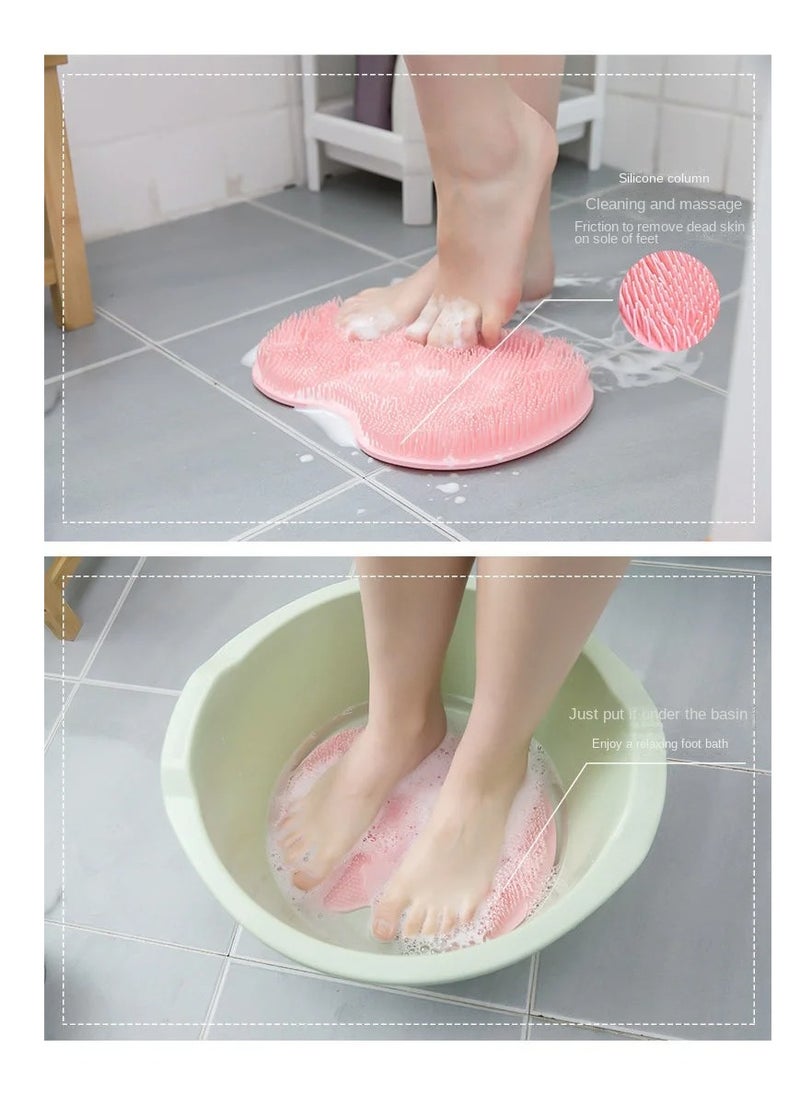 HEXABEX Silicone Bath Massage Pad, Foot & Back Brush Shower Scrubber, Wall Mounted Body Back Scrubber with Non-Slip Suction Cups, Deep Cleansing Body Skin  - Image 5
