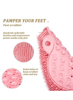 HEXABEX Silicone Bath Massage Pad, Foot & Back Brush Shower Scrubber, Wall Mounted Body Back Scrubber with Non-Slip Suction Cups, Deep Cleansing Body Skin  - Image 4