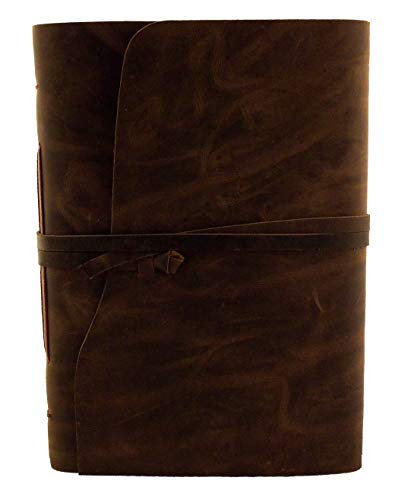 Rustic Ridge Leather Large Rustic Genuine Leather Photo Album - Scrapbook Style Pages, Gift Box Included - Holds 200 4x6 or 5x7 Photos - Image 2