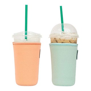 Baxendale Iced Coffee Sleeve Cups  2 Pack  Neoprene Iced Coffee Sleeve  Medium 2224oz Peach  Mint Textured - pzsku/Z1B0F0384801A5A91FEC4Z/45/1750417433/97877b86-c7dd-4ded-a37c-42285958960d