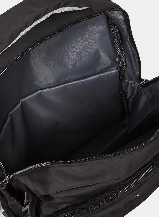 Styli Styli Plain Backpack with Zip Closure