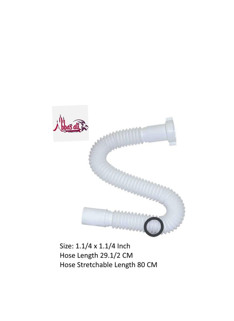 ABBASALI Flexible Drain Pipe Extension Sink Expended Drain Tube Hose (1.1/4 Inch)  - Image 2