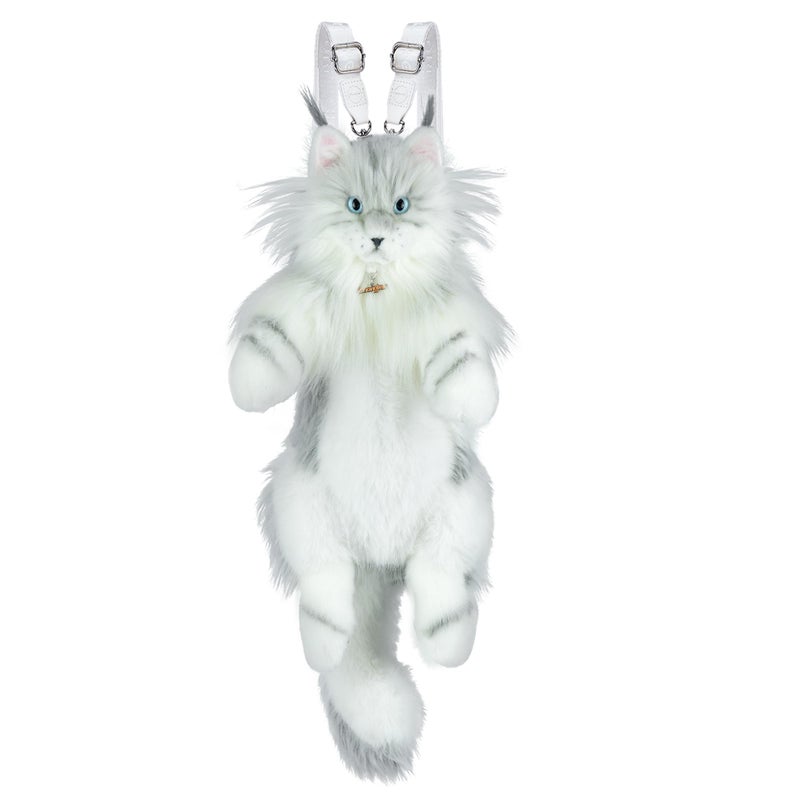 Chongker Cat Shaped Backpack - Handcrafted Stuffed Animals Plush Bag with Adjustable Shoulder, Crossbody, and Handbag Straps - Image 1
