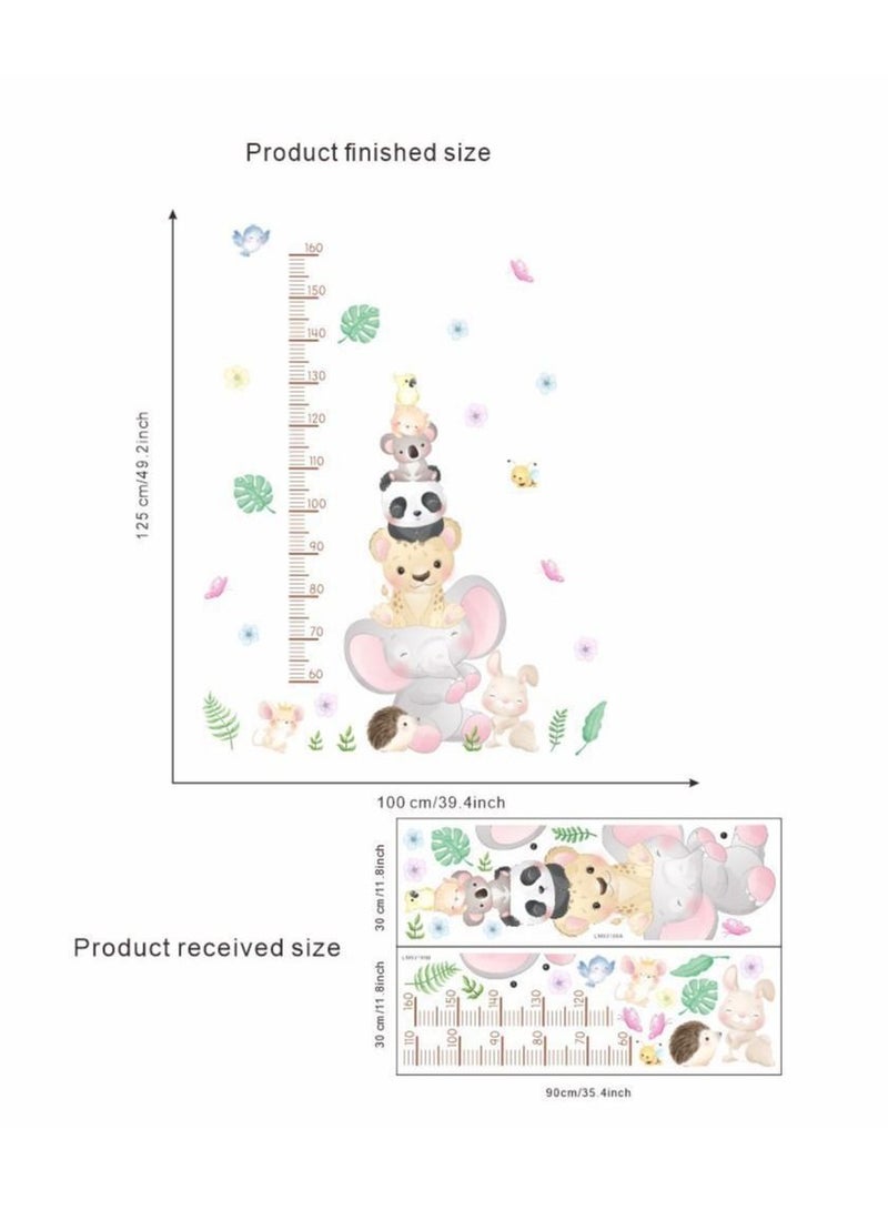Bluejw Cartoon Elephant Panda Height Stickers Perfect For Kids' Bedrooms And Nurseries - Image 2