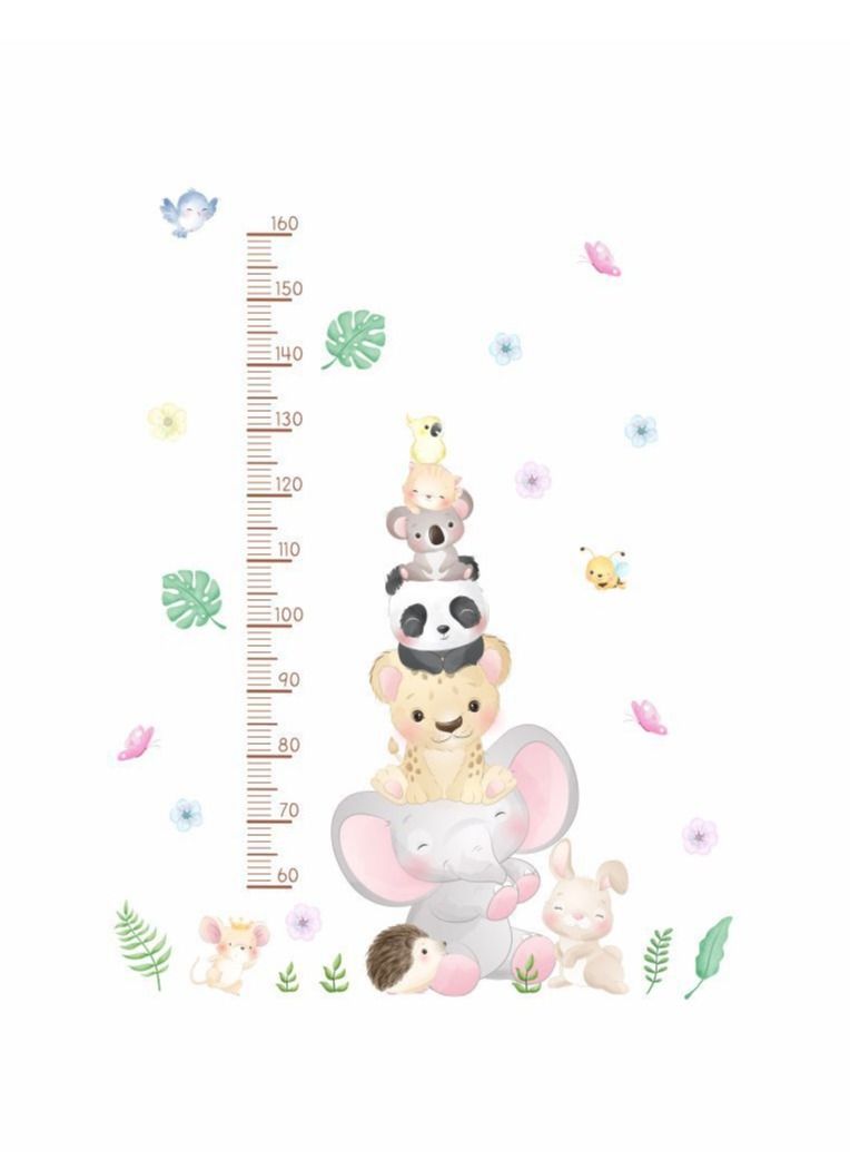 Bluejw Cartoon Elephant Panda Height Stickers Perfect For Kids' Bedrooms And Nurseries - Image 1