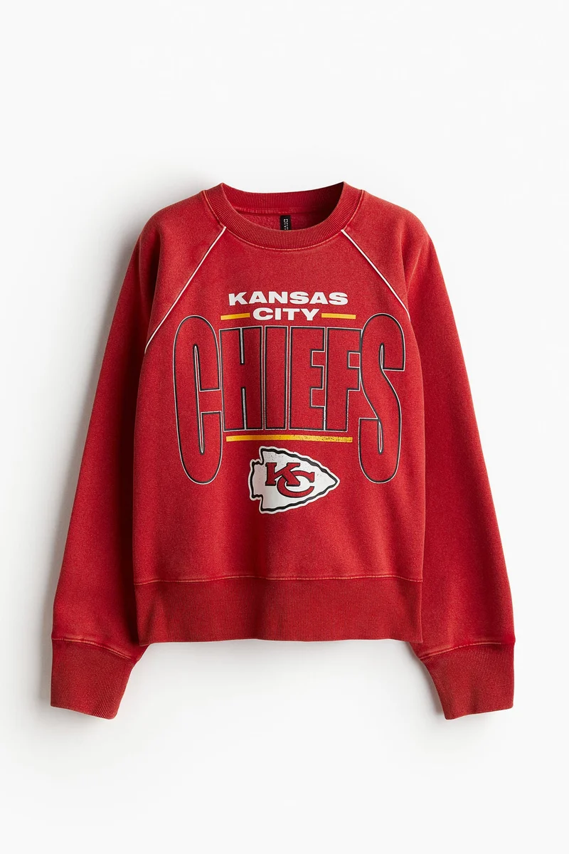 اتش اند ام Oversized Printed Sweatshirt