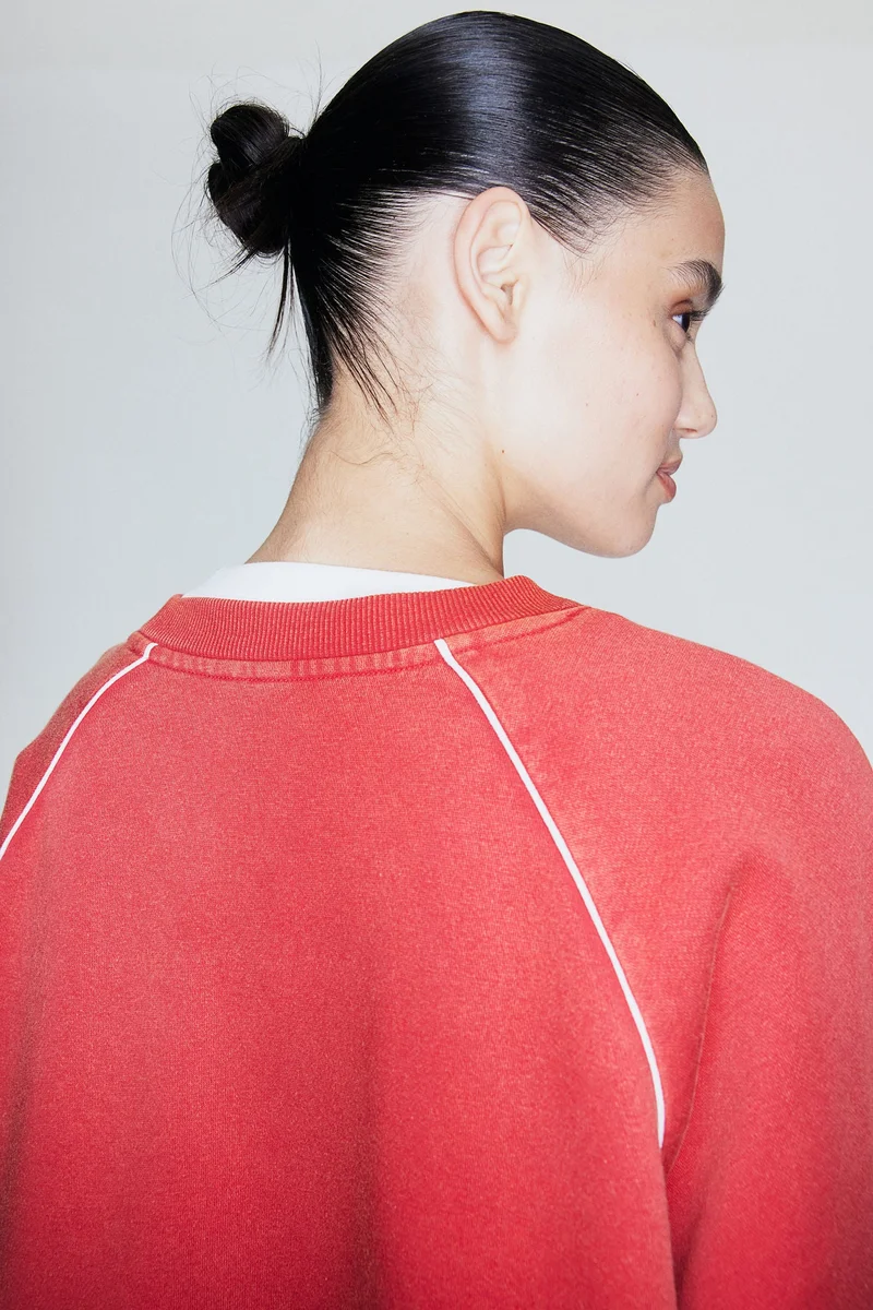 اتش اند ام Oversized Printed Sweatshirt