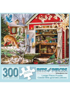 Bits and Pieces Bits and Pieces - Value Set of Three (3) - 300 Piece Jigsaw Puzzles for Adults - Spring Collection Large Piece Jigsaws by Artist Larry Jones - 18” x 24”  - Image 4