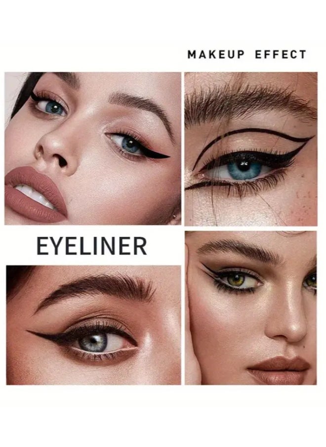 Lameila - Dual Ended Eyeliner Stamp, Waterproof Liquid Eyeliner With Heart Seal Stamp, Long Lasting Seal Eyeliner Pen For Makeup, Eye Decoration Eye Liner Makeup Tool Black - Image 1