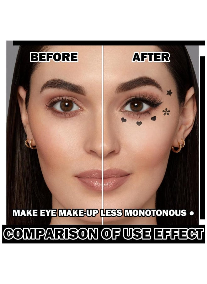 Lameila - Dual Ended Eyeliner Stamp, Waterproof Liquid Eyeliner With Heart Seal Stamp, Long Lasting Seal Eyeliner Pen For Makeup, Eye Decoration Eye Liner Makeup Tool Black - Image 1