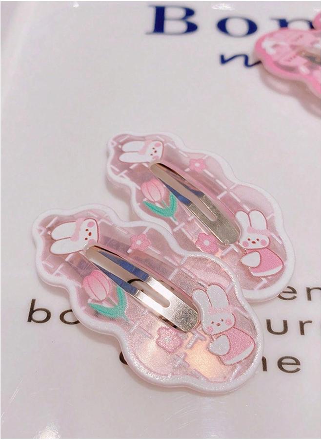 10-Piece Tulip Rabbit Hair Clips, No Harm to Scalp Small Suitable for Daily Use and Head Accessories