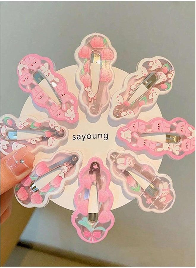 NIBEMINENT 10-Piece Tulip Rabbit Hair Clips, No Harm to Scalp Small Suitable for Daily Use and Head Accessories  - Image 2