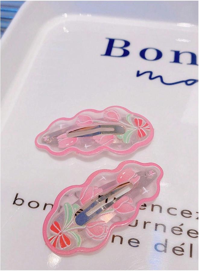 10-Piece Tulip Rabbit Hair Clips, No Harm to Scalp Small Suitable for Daily Use and Head Accessories