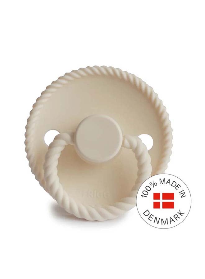 FRIGG Rope Silicone Baby Pacifier 0-6M 1-Pack Cream - Cream - Size 1 - Image 1
